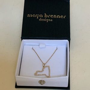 MAYA BRENNER DESIGNS NY 14K PAVE DIAMOND NECKLACE